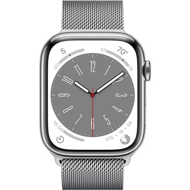 Watch Serie 8 45mm Stainless Steel Silver Gps Cellular